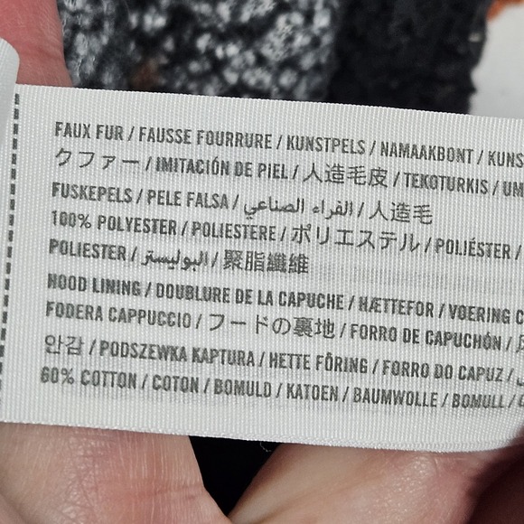 Abercrombie Kids Hoodie 7/8 Black Sunset Howling Wolf Sherpa Quarter Zip Fleece - Picture 4 of 9